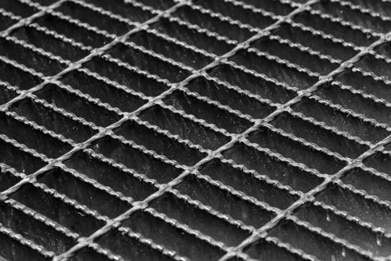 Black Galvanized Steel Grating Industrial Walkway Steel Grating _ Anti-slip Grating _ Factory Walkway _Steel Grating Drain Cover _Oil & Gas Platform Grating