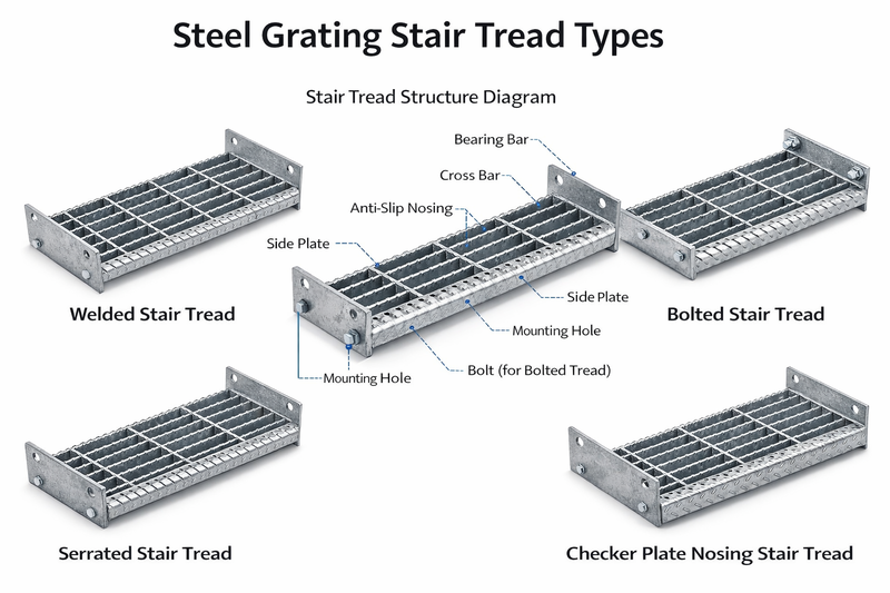 Steel Grating Stair Treads _ Steel Stair Steps Steel Grating _Stair Treads Manufacturer