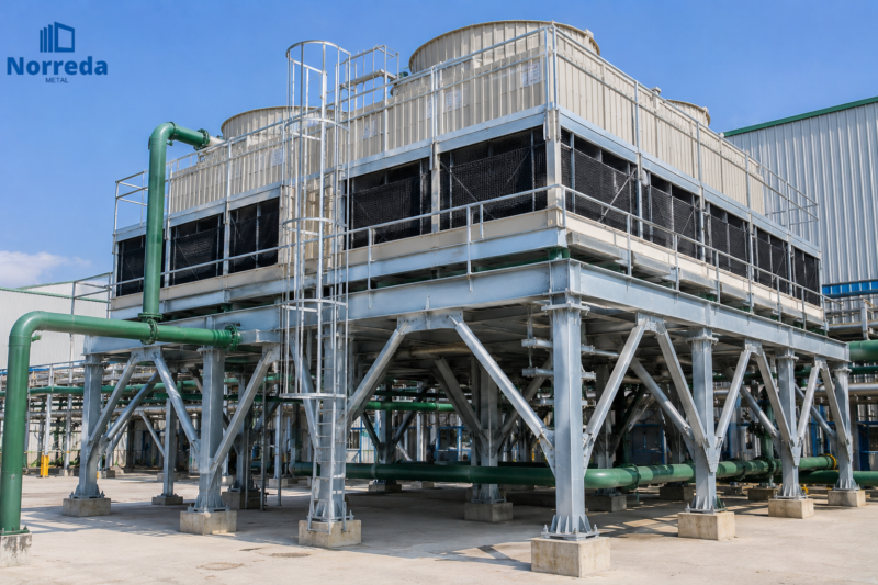 Cooling tower support structure