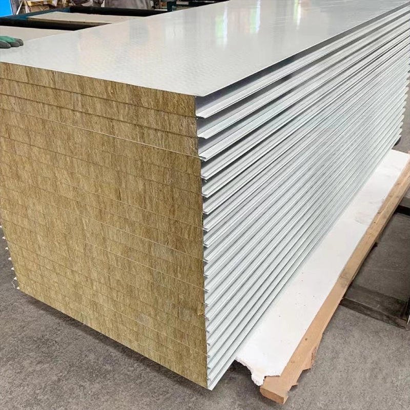 Insulated & Fire-Rated Rock Wool Sandwich Wall Panels for Industrial & Municipal Buildings