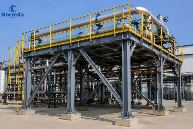 Industrial process equipment support structure