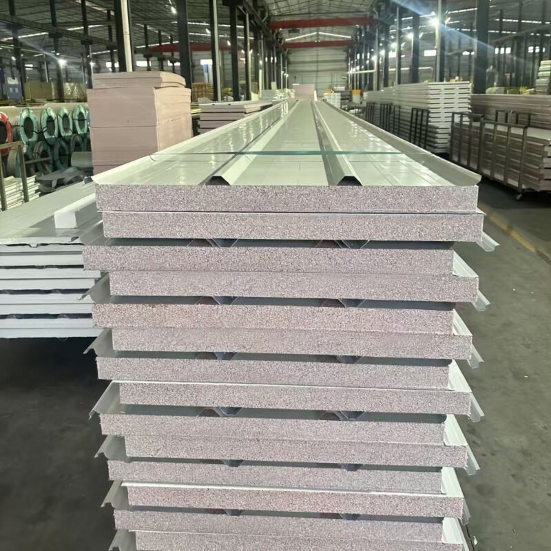 Insulated & Fire-Rated Rock Wool Sandwich Wall Panels for Industrial & Municipal Buildings