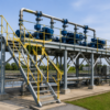 Water treatment equipment support structure